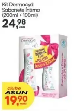 Asun Kit Dermacyd Sabonete Íntimo oferta