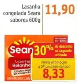 Sonda Lasanha congelada Seara sabores oferta