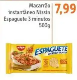 Sonda Macarrão instantâneo Nissin Espaguete 3 minutos oferta
