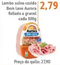 Sonda Lombo suíno cozido bem leve aurora fatiado a granel oferta