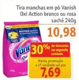 Sonda Tira manchas em pó Vanish Oxi Action branco ou rosa oferta