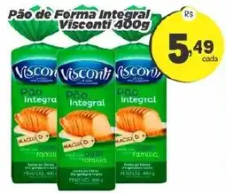 Amarelinha supermercados Pão de Forma Integral Visconti oferta