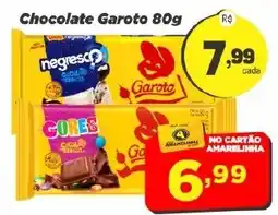 Amarelinha supermercados Chocolate garoto 80g oferta
