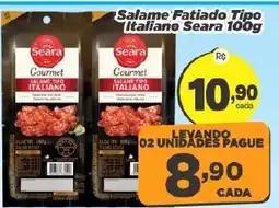 Amarelinha supermercados Salame Fatiado Tipo Italiano Seara oferta