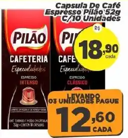 Amarelinha supermercados Capsula de café espresso pilão oferta