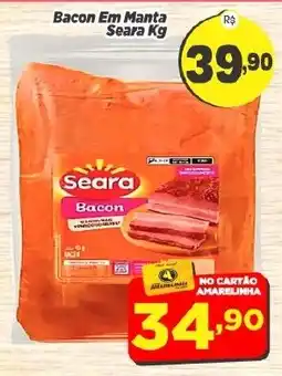 Amarelinha supermercados Bacon Em Manta Seara Kg oferta