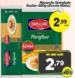 Amarelinha supermercados Macarrão Semolado Basilár oferta