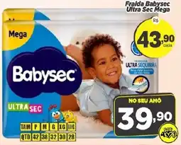 Amarelinha supermercados Fralda Babysec Ultra Sec Mega oferta