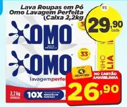 Amarelinha supermercados Lava Roupas em Pó Omo Lavagem Perfeita oferta