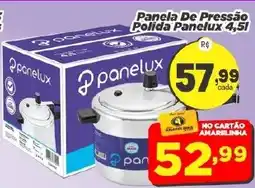 Amarelinha supermercados Panela De Pressão Polida Panelux 4,5l oferta