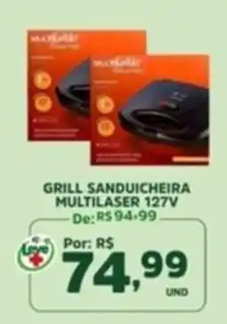 Araújo Supermercados grill sanduicheira multilaser 127v oferta