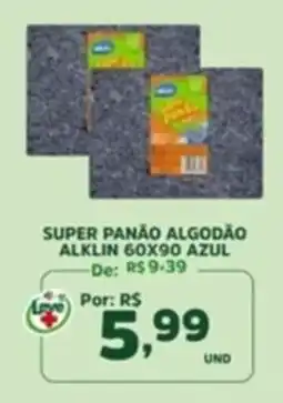 Araújo Supermercados super panão algodão alklin 60x90 azul oferta