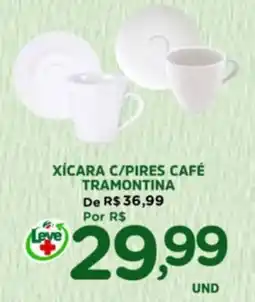 Araújo Supermercados Xícara c/pires café tramontina oferta