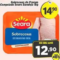 Amarelinha supermercados Sobrecoxa de Frango Congelada Seara Bandeja oferta