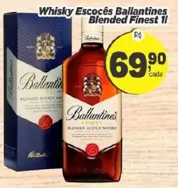 Amarelinha supermercados Whisky Escocês Ballantines Blended Finest 11 oferta