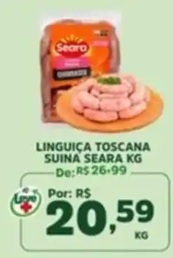 Araújo Supermercados Linguiça toscana suína seara kg oferta