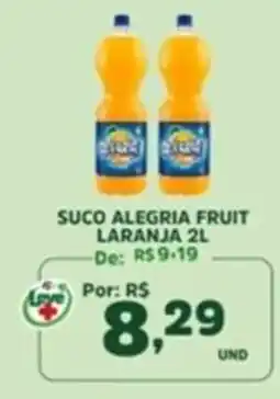 Araújo Supermercados sucos alegria fruit laranja 2l oferta
