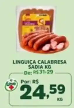 Araújo Supermercados Linguica calabresa sadia kg oferta