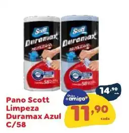 Amigão Calçados Pano scott limpeza duramax azul oferta