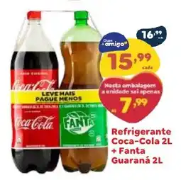 Amigão Calçados Refrigerante Coca-Cola 2L + Fanta Guaraná 2L oferta