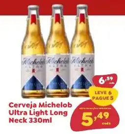 Amigão Calçados Cerveja michelob ultra light long neck oferta