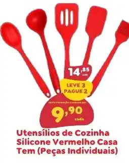 Amigão Calçados Utensílios de Cozinha Silicone Vermelho Casa Tem oferta