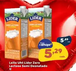 Amigão Calçados Leite Uht Lider Zero Lactose Semi Desnatado oferta