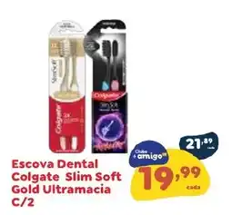 Amigão Calçados Escova Dental Colgate Slim Soft Gold Ultramacia oferta