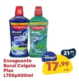 Amigão Calçados Enxaguante Bucal Colgate Plax oferta