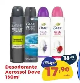 Amigão Calçados Desodorante Aerossol Dove 150ml oferta