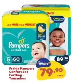 Amigão Calçados Fralda Pampers Confort Sec Fortbag oferta