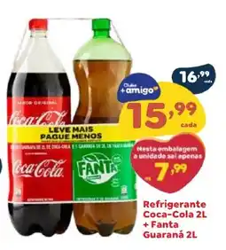 Amigão Calçados Refrigerante Coca-Cola 2L + Fanta Guaraná 2L oferta