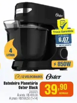 Berlanda Batedeira Planetária Oster Black oferta