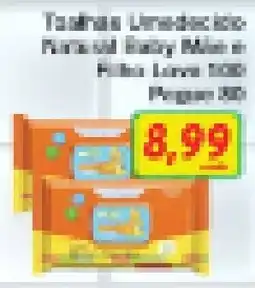 Chama Supermercados Toalhas Umectantes Puravida Baby Maca e Pólen Leve 100 oferta