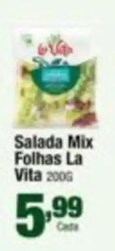 Santo Supermercados Salada Mix Folhas La Vita oferta
