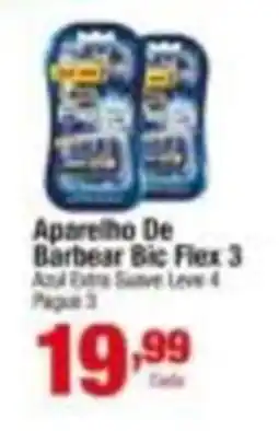 Santo Supermercados Aparelho de barbear bic flex 3 oferta