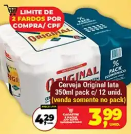 Safra Supermercados Cerveja original oferta