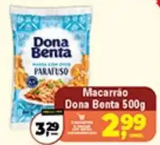 Safra Supermercados Macarrão dona benta oferta