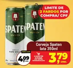 Safra Supermercados Cerveja Spaten lata 350ml oferta