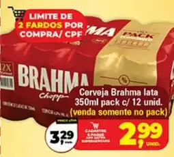 Safra Supermercados Cerveja brahma lata oferta