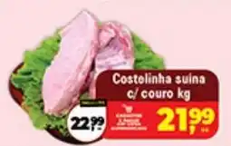 Safra Supermercados Costelinha suína c/ couro kg oferta