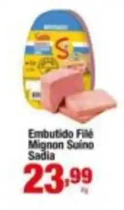 Santo Supermercados Embutido Filé Mignon Suíno Sadia oferta