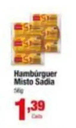 Santo Supermercados Hambúrguer Misto Sadia oferta