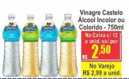 Serrano Supermercado Vinagre Castelo Álcool Incolor ou Colorido oferta