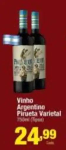 Santo Supermercados Vinho Argentino Pirueta Varietal oferta