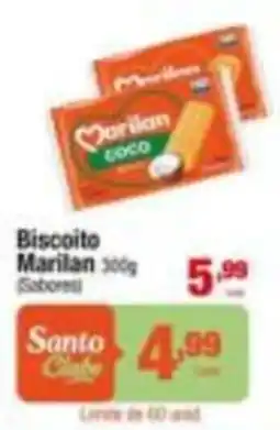 Santo Supermercados Biscoito Marilan coco oferta