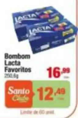 Santo Supermercados Bombom lacta favoritos oferta