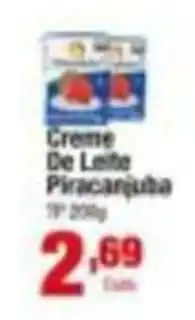 Santo Supermercados Creme De Leite Piracanjuba oferta