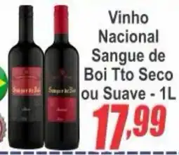 Serrano Supermercado Vinho Nacional Sangue de Boi Tto Seco ou Suave oferta