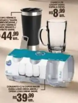 Supermercados Alvorada Caneca de chopp vidro zapala 550ml oferta